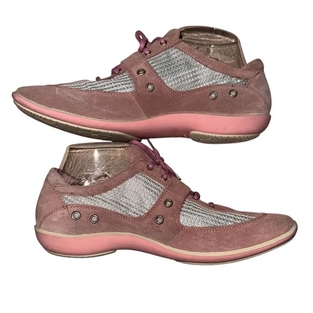 Stuart Weitzman Women's Pink Lace Up Size‎ 8 Narrow Shoes